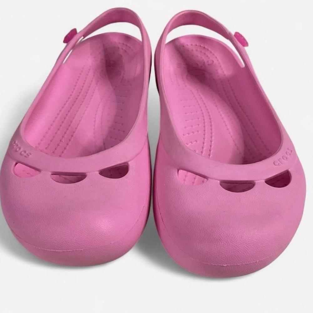 Crocs Women’s Jayna Slingback Ballet Pink Mary Jane Shoes Size 7M